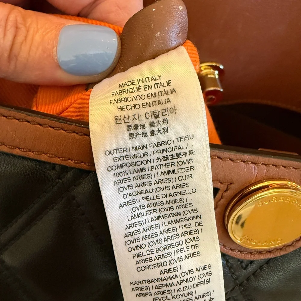 Burberry Quilted Society Handbag
